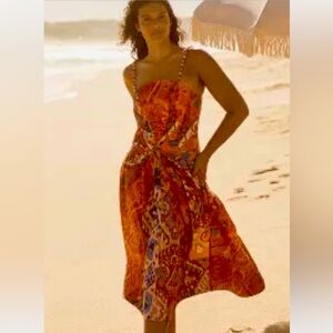 Farm Rio X Anthropologie sleeveless midi dress